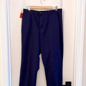 NWT Dockers Navy Go Khaki Flat Front Classic Fit in Size 12 Long